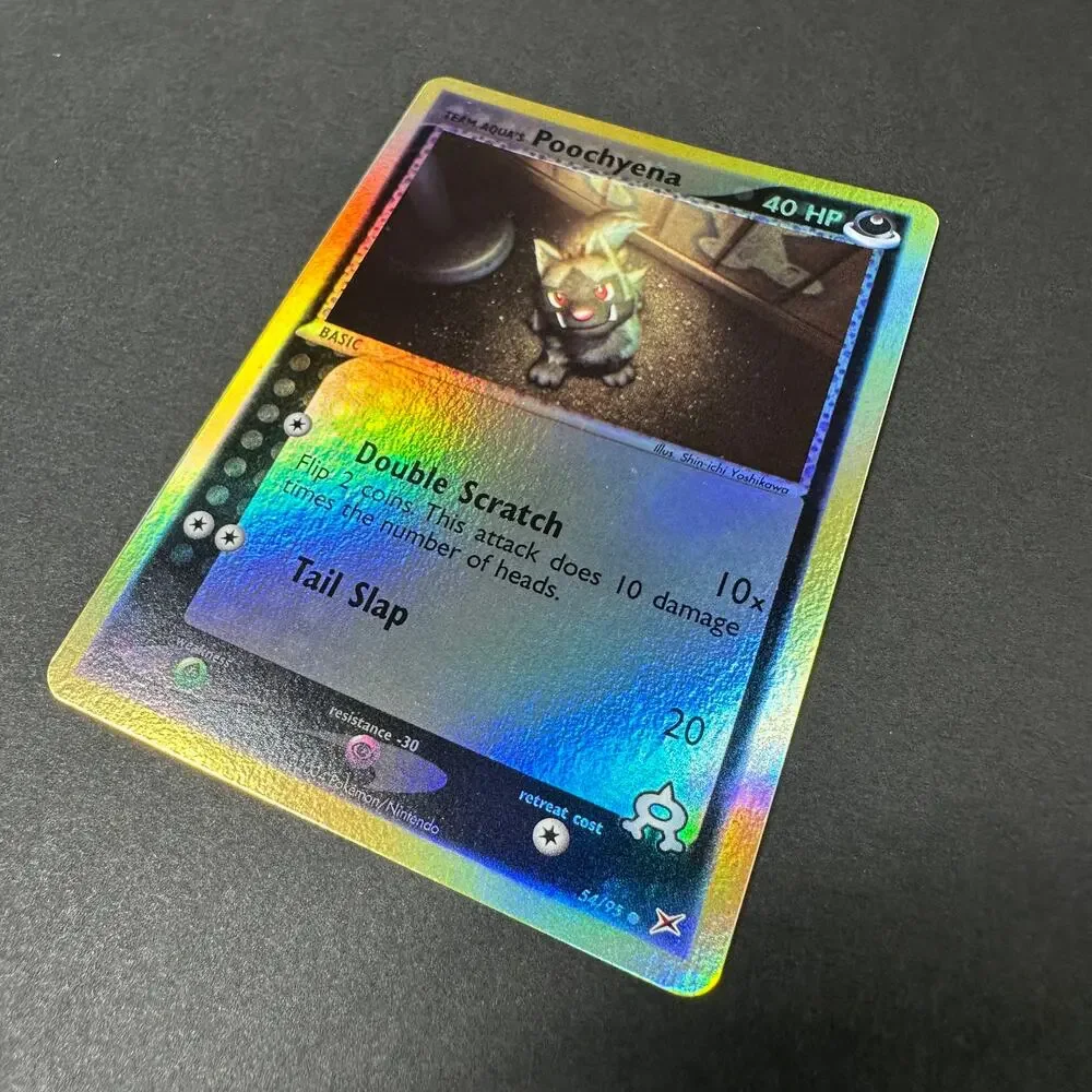 Pokemon TCG Team Aqua's Poochyena 54/95 Common Reverse Holo NM